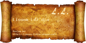 Lissem Lídia névjegykártya